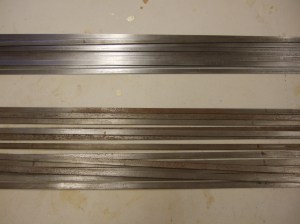 heddle bar cleaning Heddle bars, clean (above) and rusty (below)