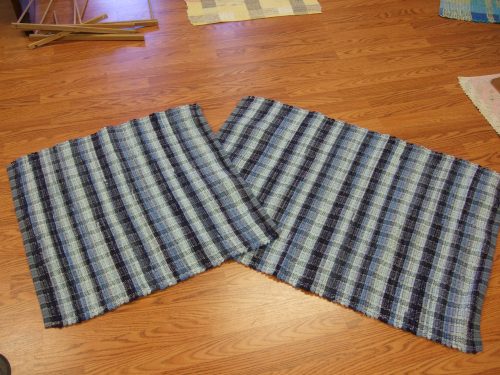 064 & 065 blue corduroys 9 shades of blue cotton corduroy, 28" x 27" and 28" x 38"