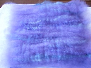 after adding dyed kid mohair locks