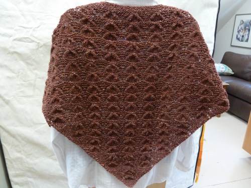 Bell Shawl handspun 2