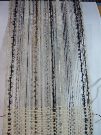 mixed warp B&W on loom 1