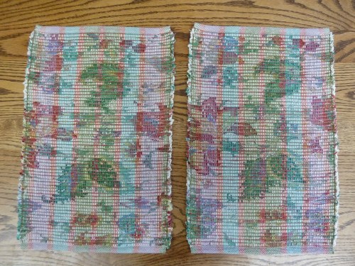 Both mats (fabric samples were not exactly the same in layout)