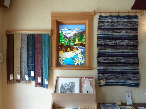 on the left as you enter the tasting room