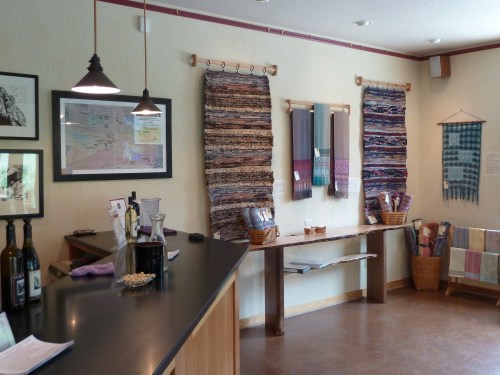 main wall to right of tasting bar