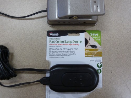 lamp dimmer for winder