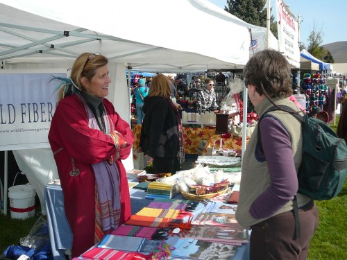 Wild Fibers booth at the Folklife Fair