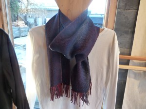 Navy tencel woven on the Pomegranate warp