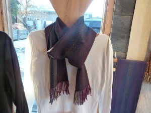 Black tencel woven on the Pomegranate warp