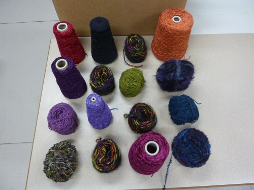 the Mardi Gras warp yarns