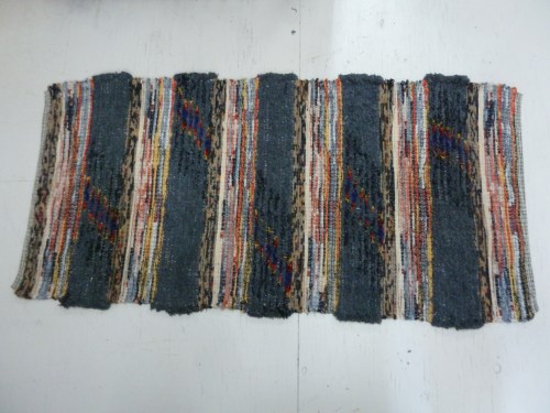 R188 & R189 - bands of charcoal fringe alternated with bands of wooly worms in a color progression