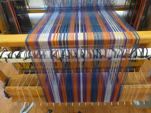 Country Rustic warp on the loom