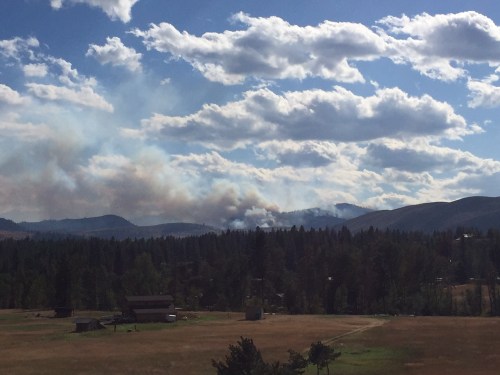 Friday afternoon about 4 pm from across the valley